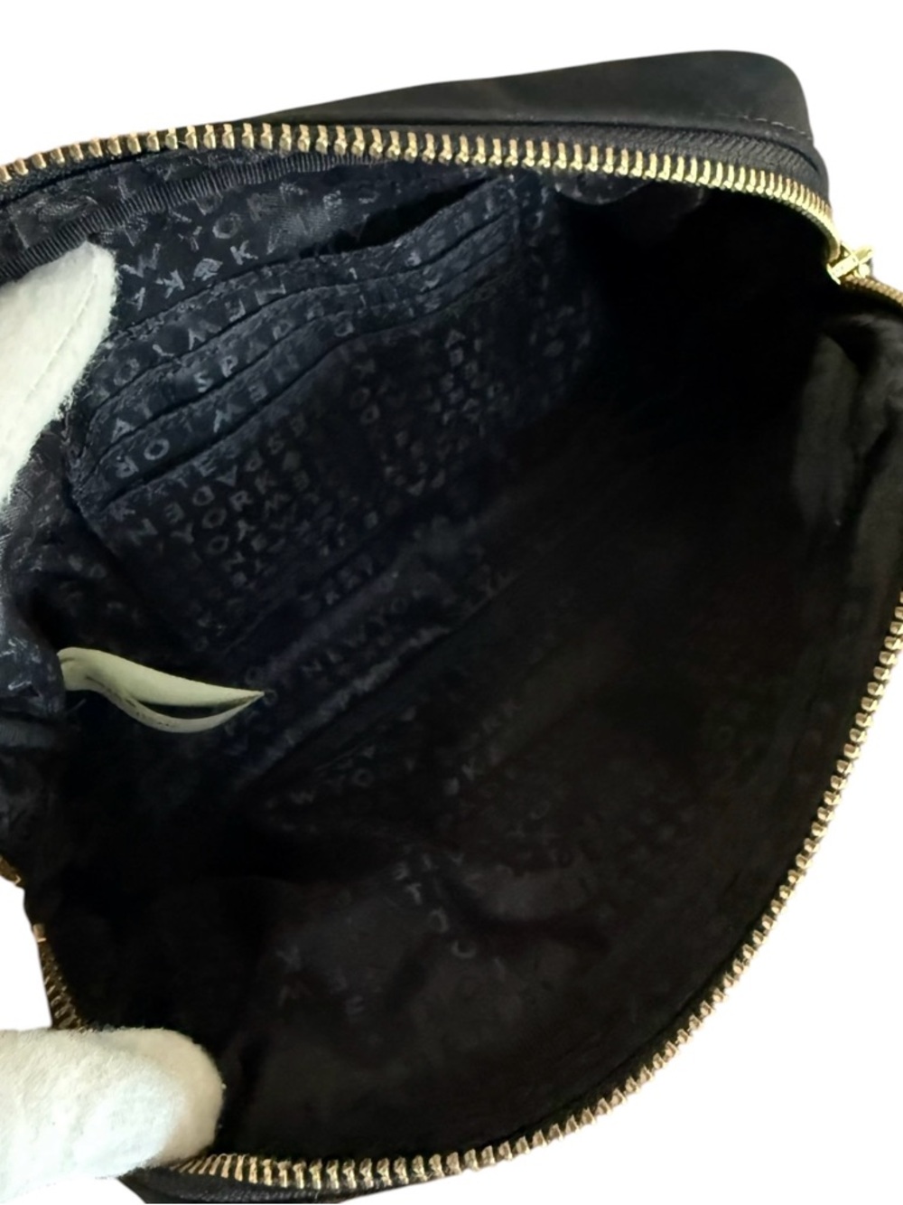 Authentic Kate Spade Black Nylon Zip Top Belt Bag Fanny Pack! One Size! - Picture 8 of 11